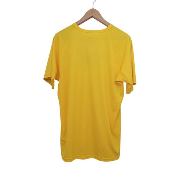 The North Face GO THE DISTANCE Yellow Short-Sleeve VaporWick T-Shirt Sz M - Picture 2 of 7